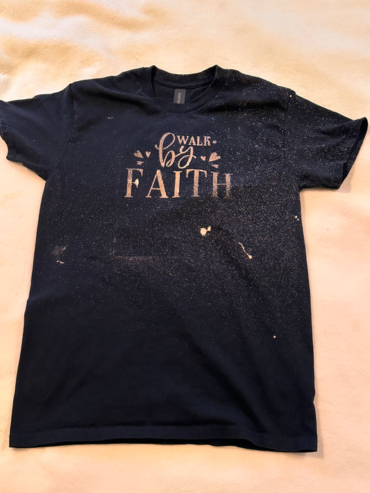 Bleached walked by faith, short sleeve T-shirt